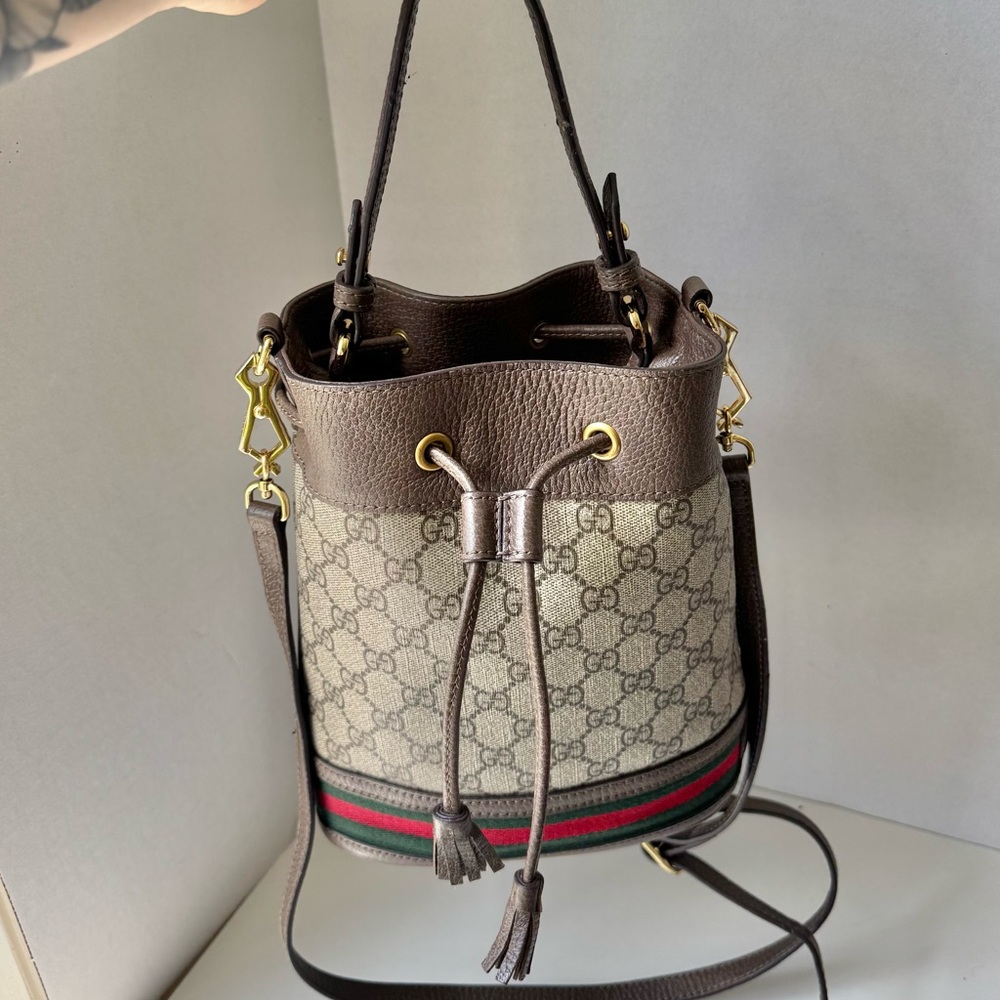 Gucci Brown and Cream Shoulder Bag